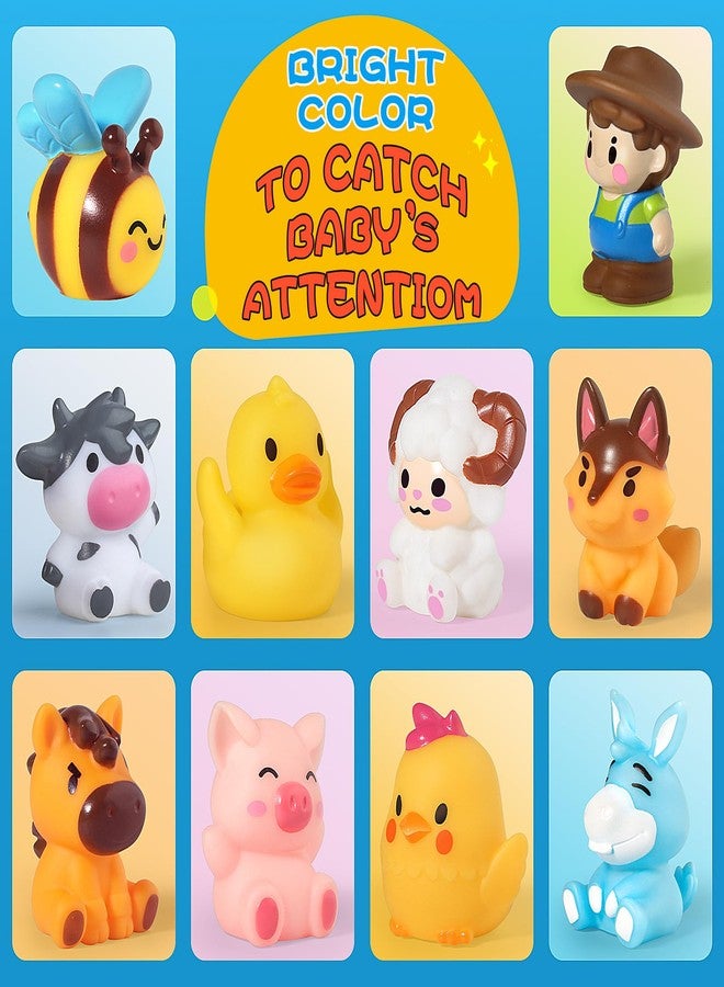 Oriate Animal Farm Finger Puppets, Bath Toys for Kids with Storage Bags, Toddler Toys for Story Time Stuffer with Puppet Theater, Toddler Travel Kit Valentines Gifts Easter Eggs Fillers 12m+ 10Pcs - Image 3